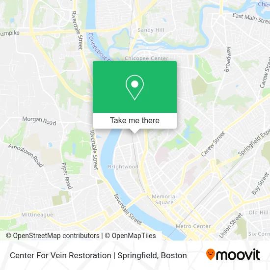 Center For Vein Restoration | Springfield map