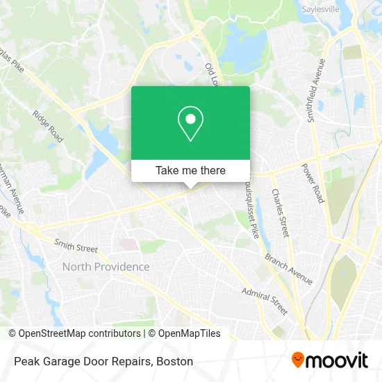 Peak Garage Door Repairs map