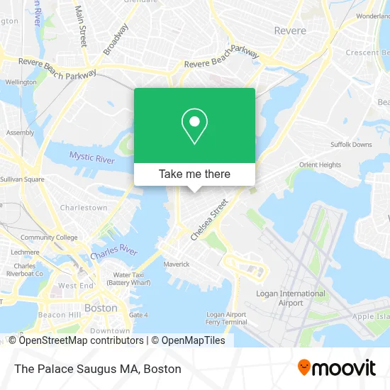 The Palace Saugus MA map
