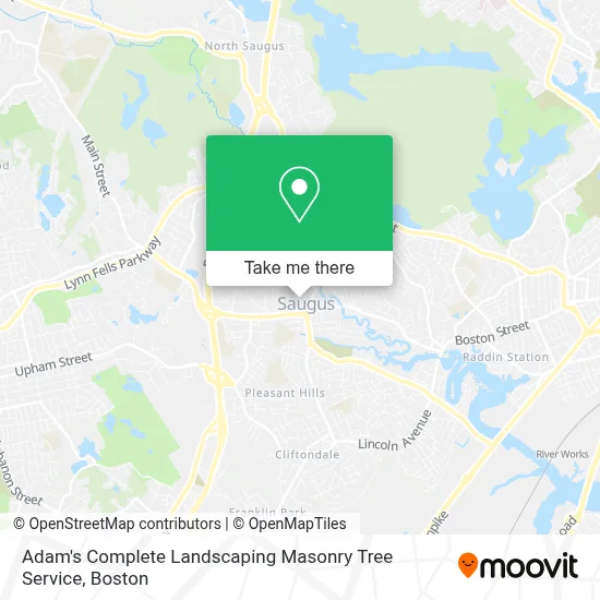 Adam's Complete Landscaping Masonry Tree Service map