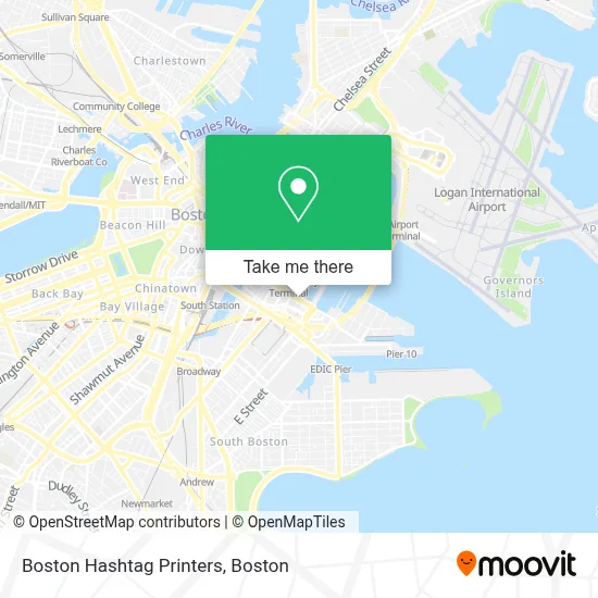 Boston Hashtag Printers map