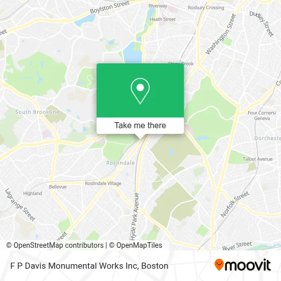 F P Davis Monumental Works Inc map