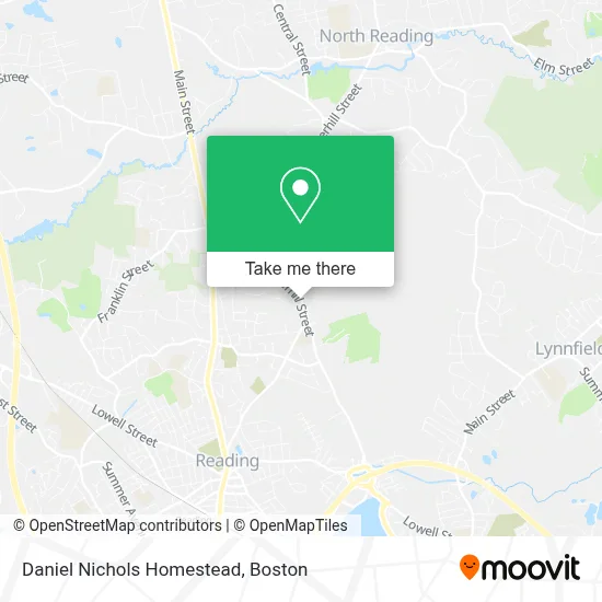 Daniel Nichols Homestead map