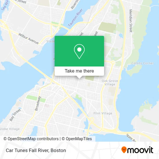 Car Tunes Fall River map