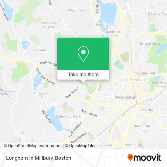 Longhorn In Millbury map