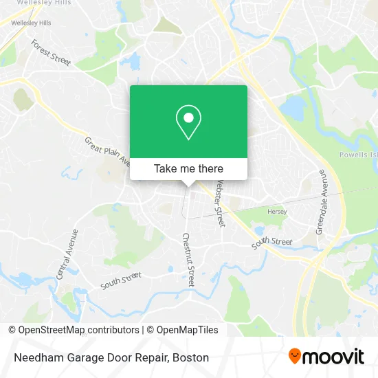 Needham Garage Door Repair map