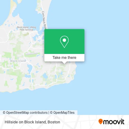 Hillside on Block Island map