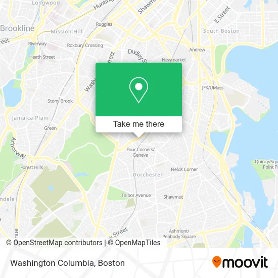 Washington Columbia map