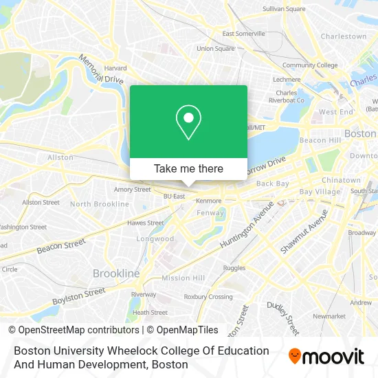 Boston University Wheelock College Of Education And Human Development map