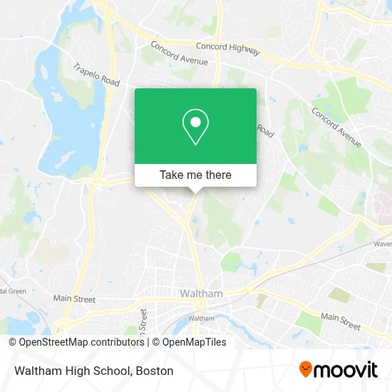 Waltham High School map