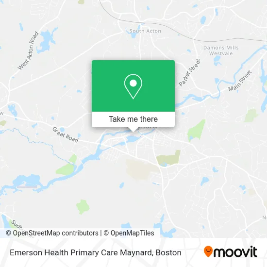 Emerson Health Primary Care Maynard map