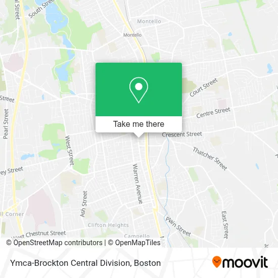 Ymca-Brockton Central Division map