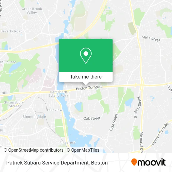 Patrick Subaru Service Department map