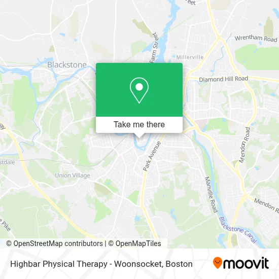Highbar Physical Therapy - Woonsocket map