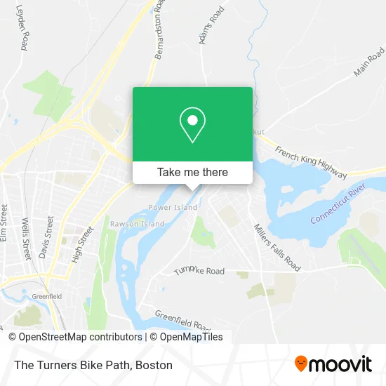 The Turners Bike Path map