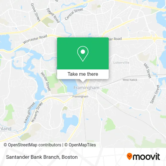 Santander Bank Branch map