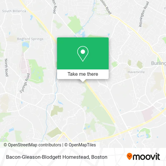 Bacon-Gleason-Blodgett Homestead map