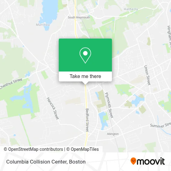 Columbia Collision Center map