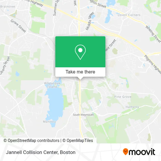 Jannell Collision Center map