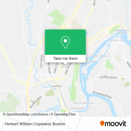 Herbert William Copeland map