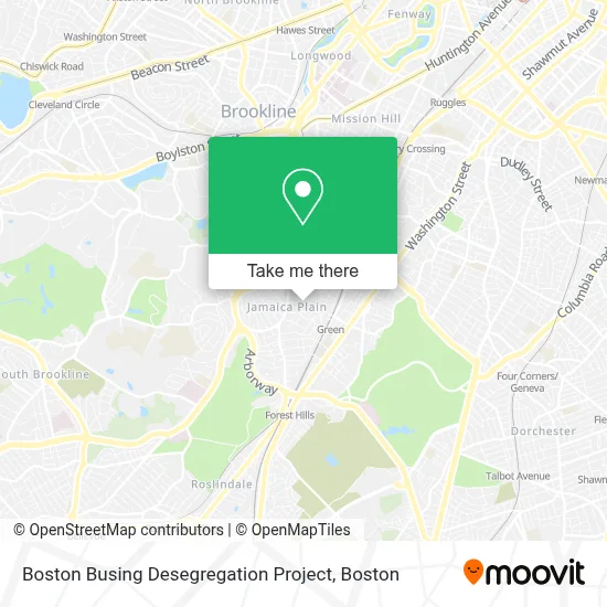 Boston Busing Desegregation Project map