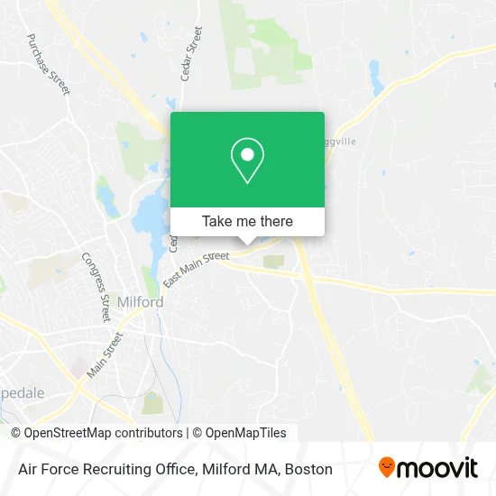 Air Force Recruiting Office, Milford MA map