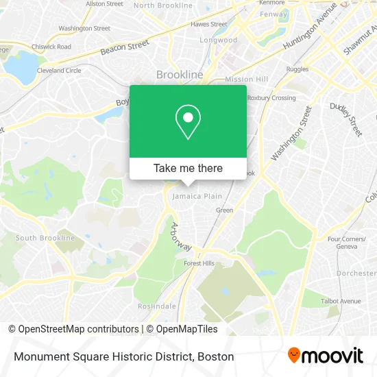 Monument Square Historic District map