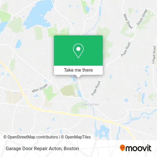 Garage Door Repair Acton map