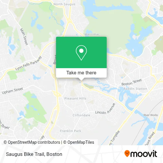 Saugus Bike Trail map