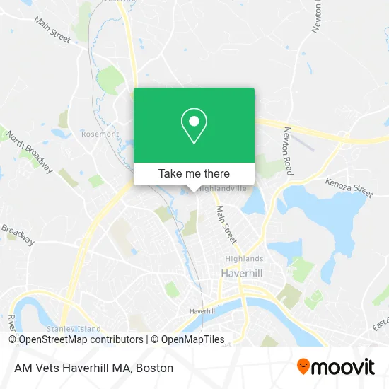 AM Vets Haverhill MA map