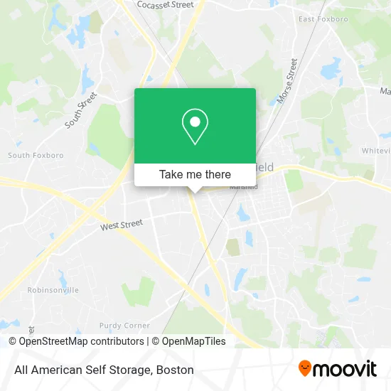 All American Self Storage map