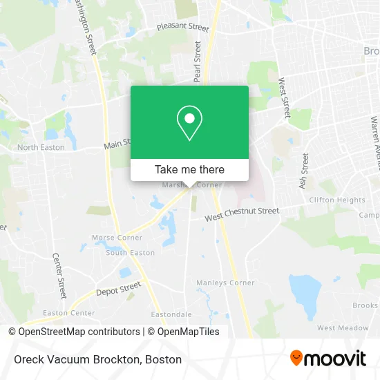 Oreck Vacuum Brockton map
