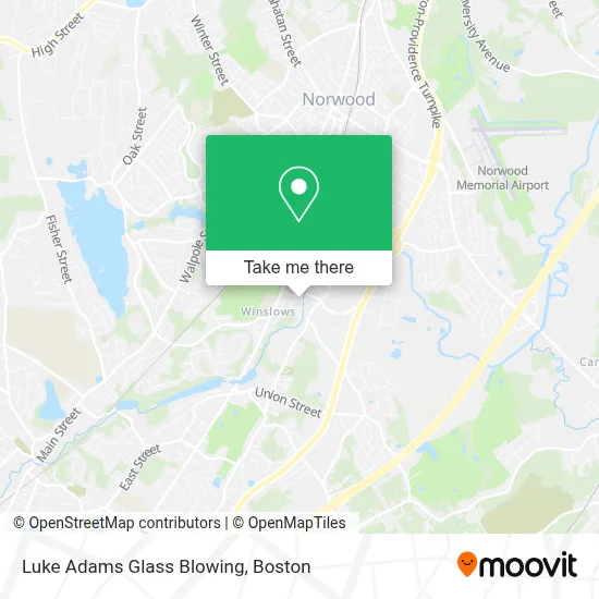 Luke Adams Glass Blowing map