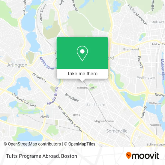 Tufts Programs Abroad map