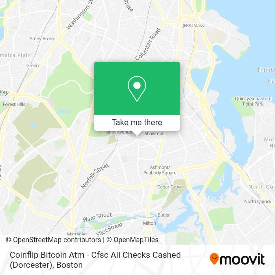 Coinflip Bitcoin Atm - Cfsc All Checks Cashed (Dorcester) map