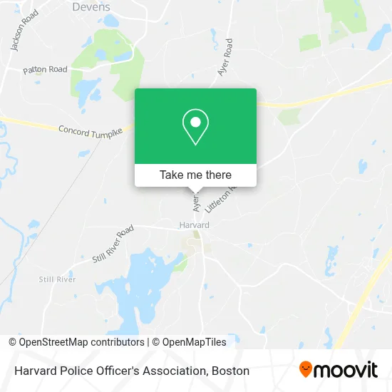 Harvard Police Officer's Association map