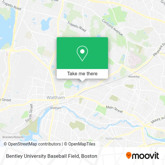 Bentley University Baseball Field map