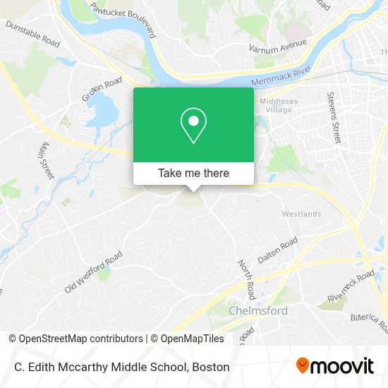 C. Edith Mccarthy Middle School map