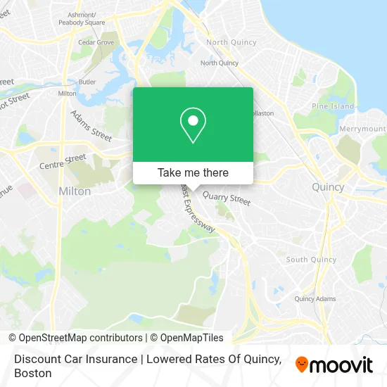Discount Car Insurance | Lowered Rates Of Quincy map