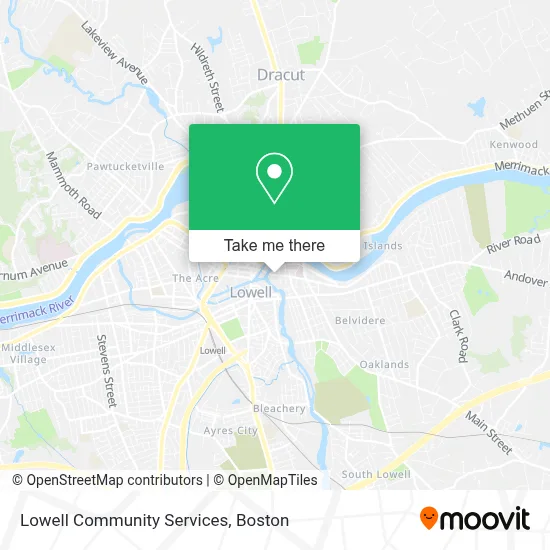 Lowell Community Services map