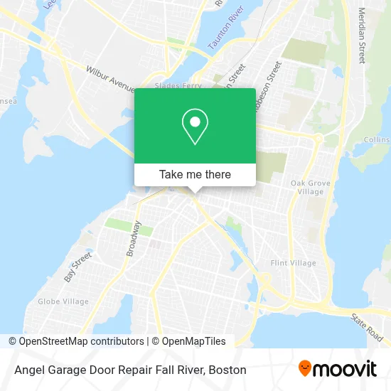 Angel Garage Door Repair Fall River map