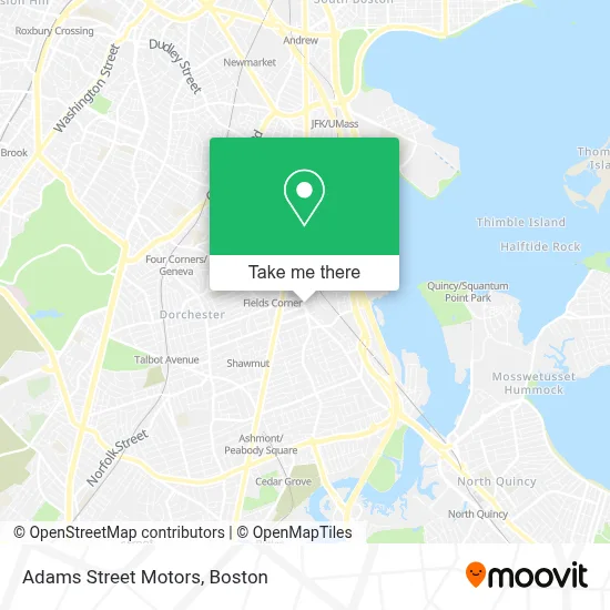 Adams Street Motors map