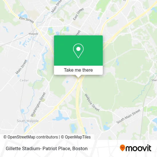 Gillette Stadium- Patriot Place map
