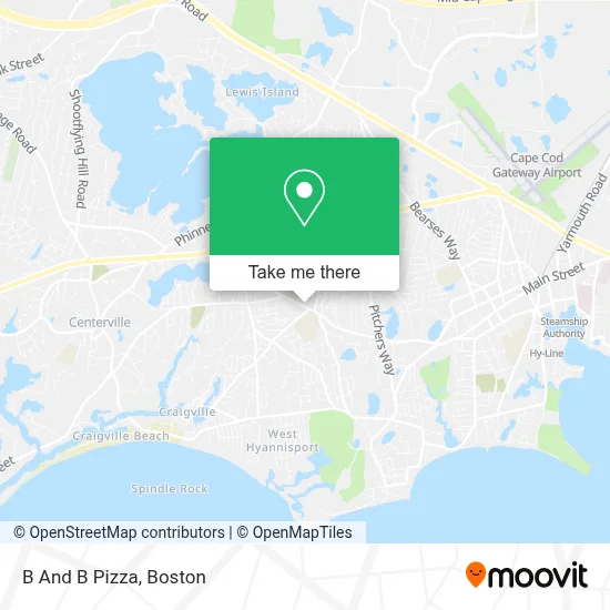 B And B Pizza map