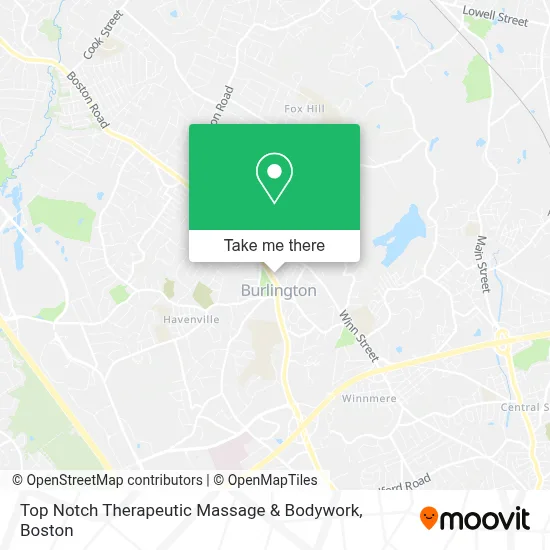 Top Notch Therapeutic Massage & Bodywork map