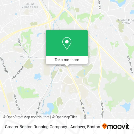 Greater Boston Running Company - Andover map