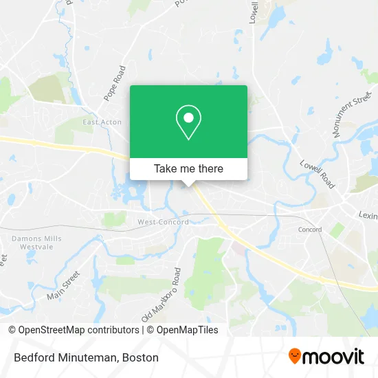 Bedford Minuteman map