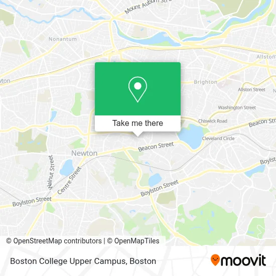 Boston College Upper Campus map