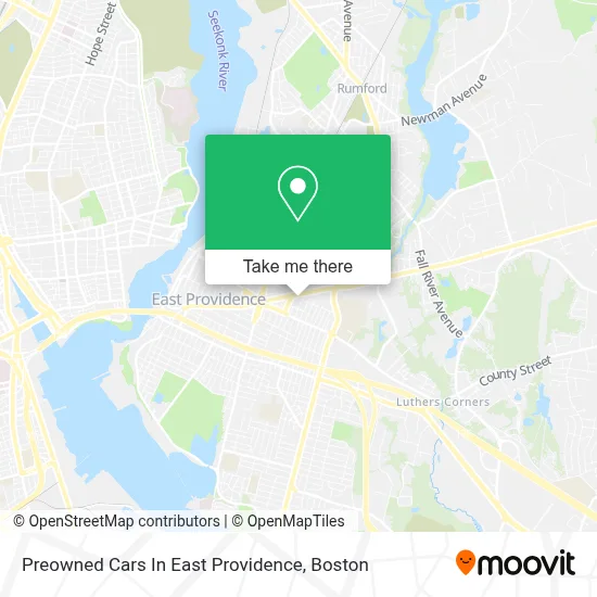 Preowned Cars In East Providence map