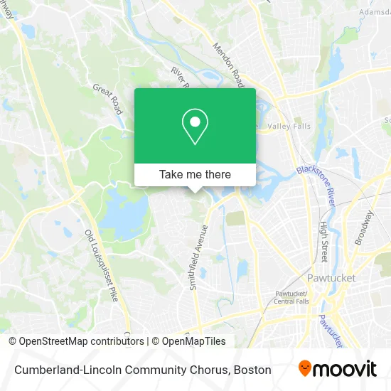 Cumberland-Lincoln Community Chorus map